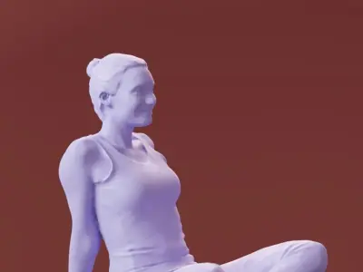 Kim 10179 - Sport Girl Low-poly 3D model