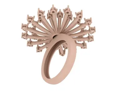Luxury Sunny ring 010 3D print model