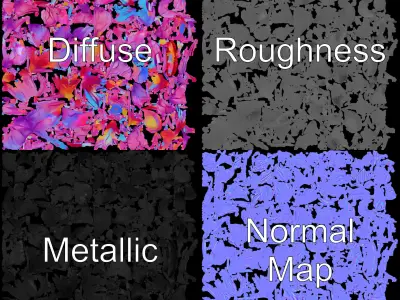Vibrant Floral Design Model Pack Low-poly 3D model