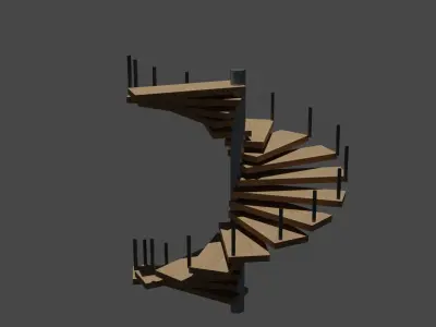 spiral staircase Low-poly 3D model purchase