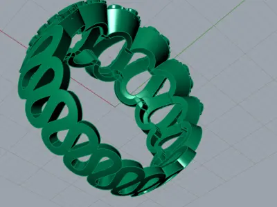 Luxury two-tone ring slim design model gr0090 3D print model