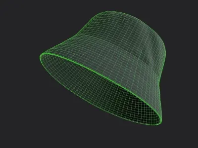 Bucket Hat M01 Low-poly 3D model