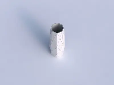 Vase squeezed hexagon with triangle plates 3D print model