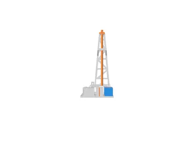 Oil Field - Oil rig-Printable model 3D print model