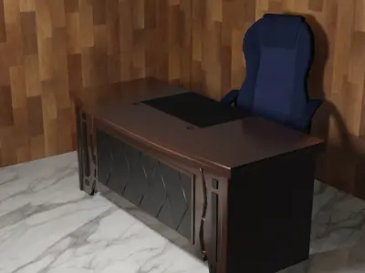 Luxury  office desk  3D model