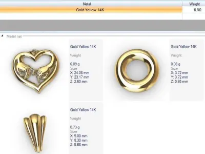 Hand Hands and Fingers Love Heart Necklace Pendant Jewelry 3D print model