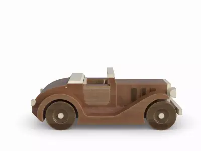 Wood Toy Car 3D model
