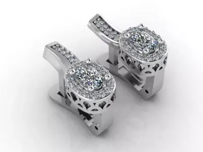 Women Earrings 3DM STL Womens Earring Renders 3D print models   3D print model 18