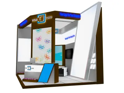  Booth Exhibition Stand a555a 3D model