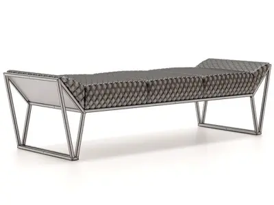Luxxu Prisma Ottoman Luxury Bench 3D model