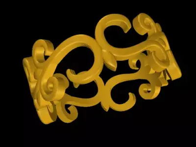 Fashion Ring Ready Printable Model 3D print model 3D print model