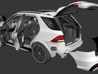 Mercedes-Benz GLE63S AMG 2017 Low-poly 3D model