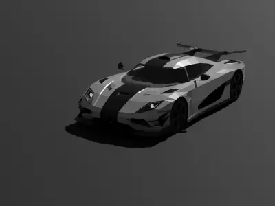 Koenigsegg One 1 Low-poly 3D model