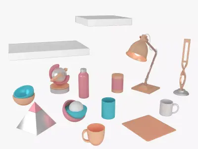 Desktop Set 3D model