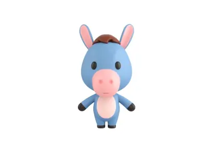 Character044 Donkey 3D model