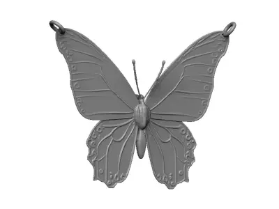 butterfly pendant 3D print model