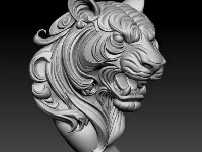 tiger  pendent or for decor for 3dprint  3D print model