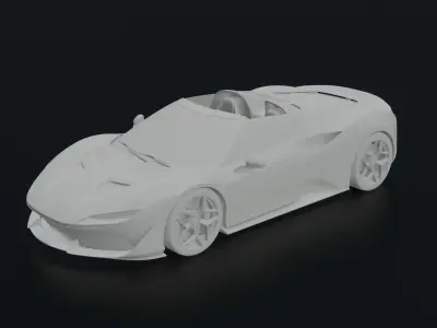 Ferrari J50 2017 Without Textures 3D model 3D model 3D model