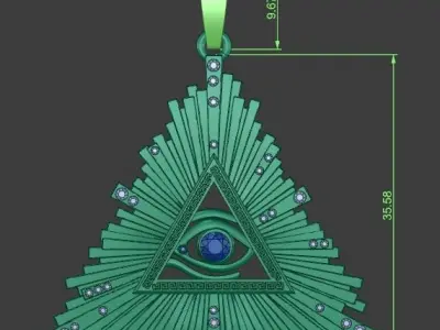 Pendant all-seeing eye 3D print model