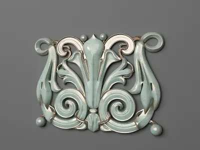 Center ornate ornament 3D print model