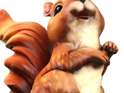 Squirrel figurine 3D model