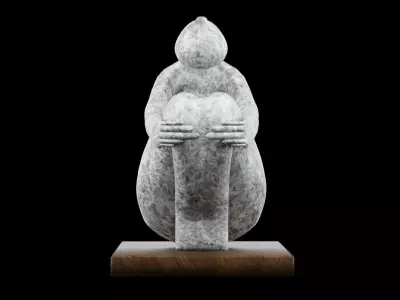 Table Decoration Statue Low-poly 3D model