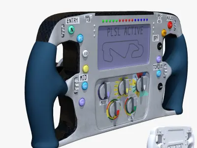 VJM09 Steering Wheel Low-poly 3D model