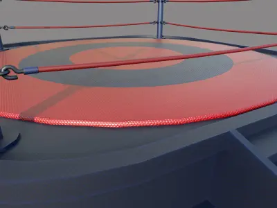 Boxing Ring Low-poly 3D model