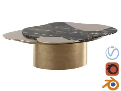 Vincenzo De Cotiis bronze Coffee Table 3D model