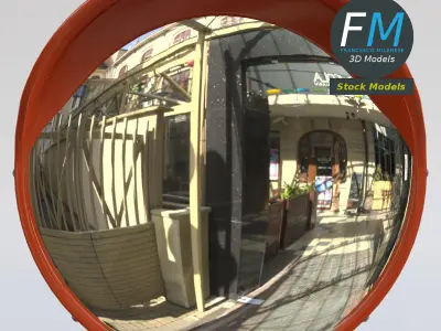 Blind spot traffic mirror 2 3D model