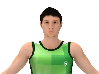 Marathon runner 3D model