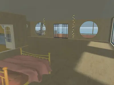 house on the water Low-poly 3D model