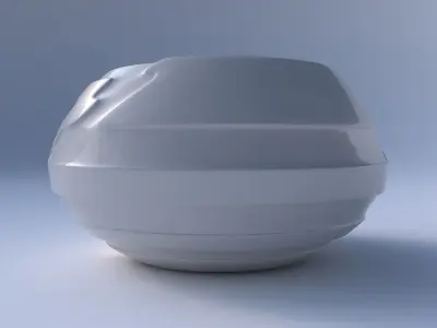 Bowl squeezed twisted with smooth ribbons 3D print model