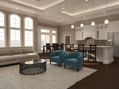 Kitchen interior 3D model buy