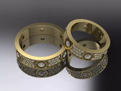 Jewelry Wedding Ring Gold 3D print model