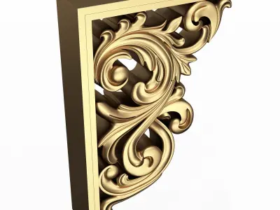 Bracket Plaster Molding Decoration 05 Low-poly 3D model