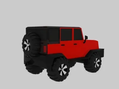 Low Poly Car Low-poly 3D model 9