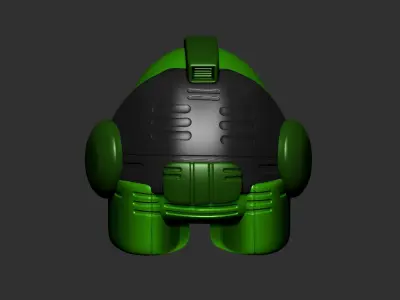helmet high poly sculpt 3d printable ver 7 3D model 3D model 43