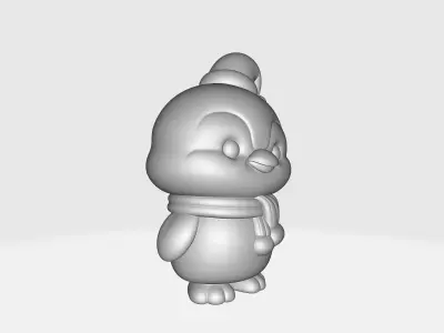 Adorable Christmas Penguin Figurine Holiday Penguin 3D print model