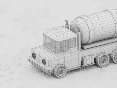 Cartoon truck 3D model