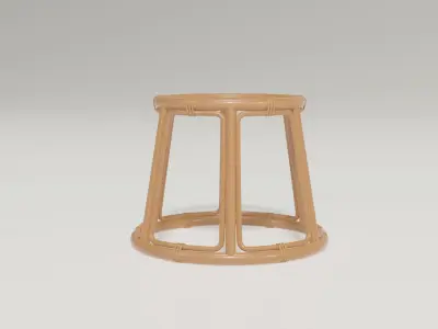 coffee table Bamboo mesh 3D model