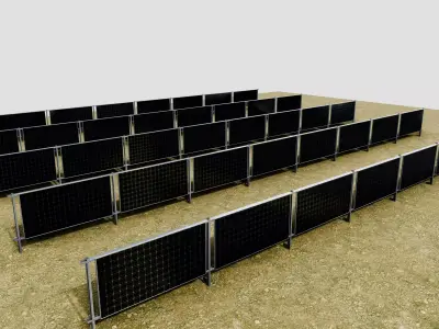 Solar Panel Wall Type-2 3D model