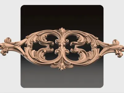 Carved decor ornament for cnc 30 3D model