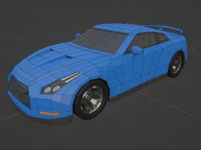 Sport Car LowPoly Low-poly 3D model