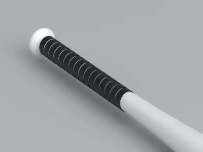 Baseball Bat white 3D model