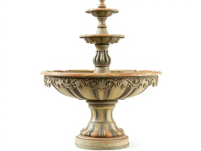 Classic Outdoor Fountain Model Pack Low-poly 3D model