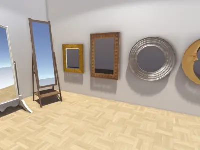 Mirrors Pack Low-poly 3D model