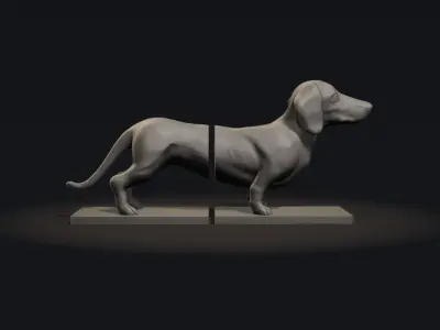 Dachshund Book-holder 3D print model