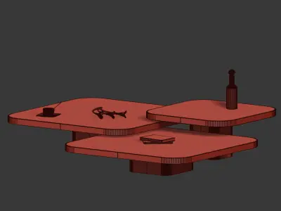 Bow Coffee Tables and Side Tables Classicon 3D model