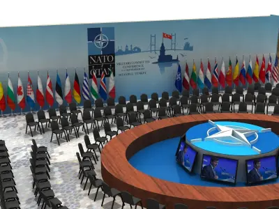 Nato Summit Stage Decor 82 3D model